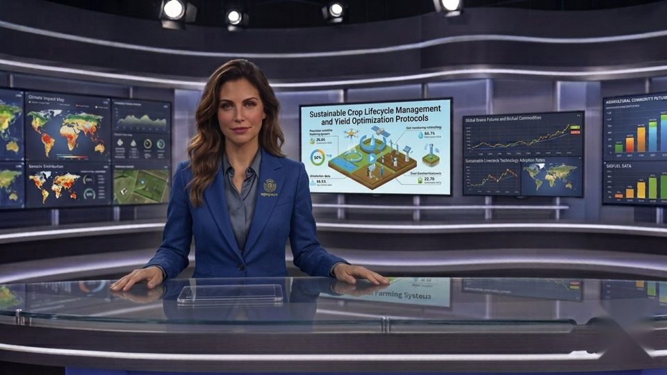 Isadora no estúdio da AgroPecTV